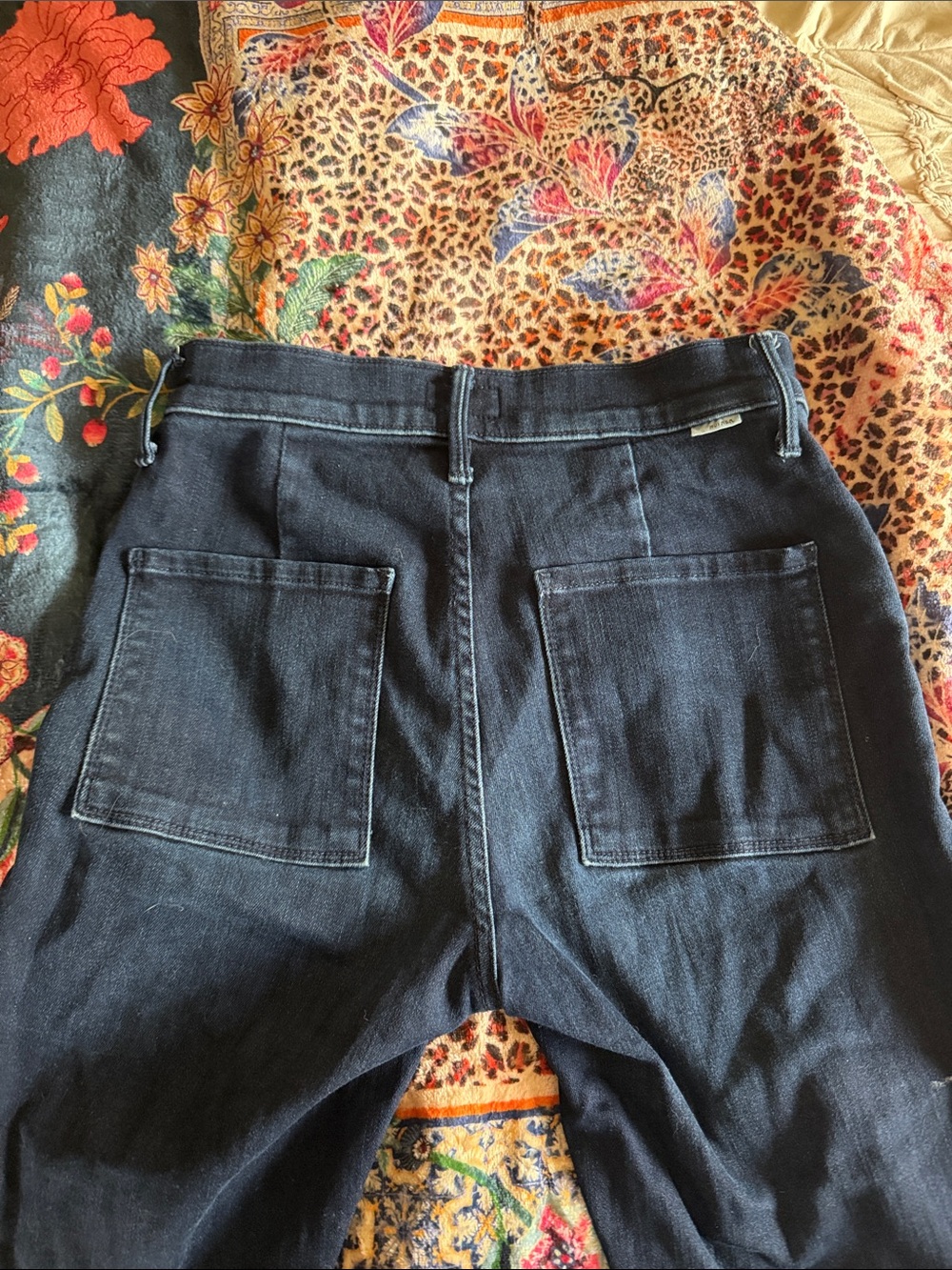 MOTHER Dark Blue Women's High-Rise Boot Cut Jeans - Picture 2 of 2